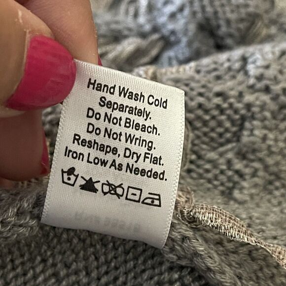 Coldwater Creek Longline Cardigan Plus Size 14 16 Wool Gray Knit Sweater - Picture 10 of 11